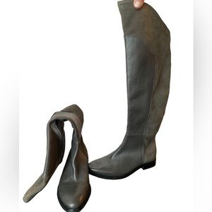 Catherine Malandrino tall suede and leather boots size 37/ 6.5